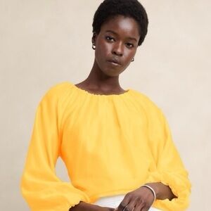 Banana Republic Bright Yellow Blouse